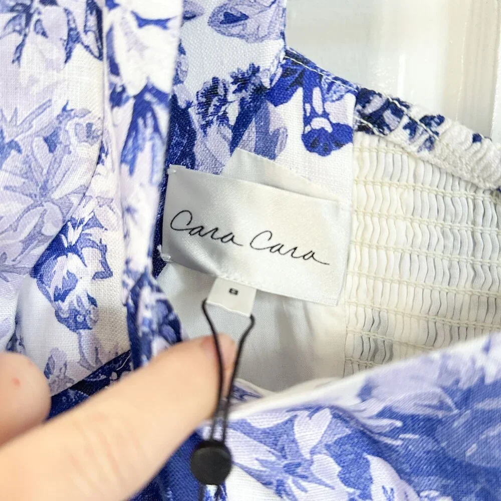 NWT Cara Cara x Tuckernut Blue Hill Dress Nordic Fields Blue Size 8 - Picture 5 of 7